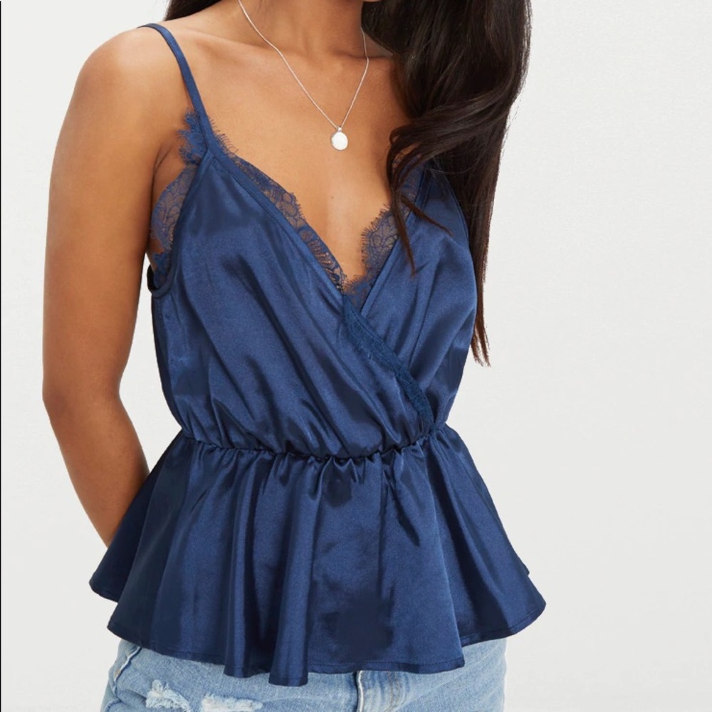 Blue💙 lace cami top